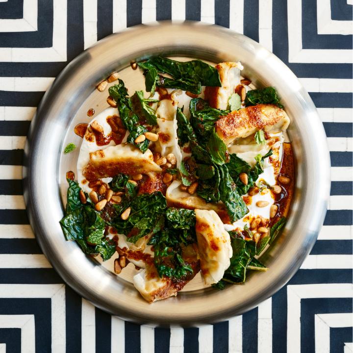 Gyoza with Garlicky Labneh and Chili Butter (@gtmatt22's version)